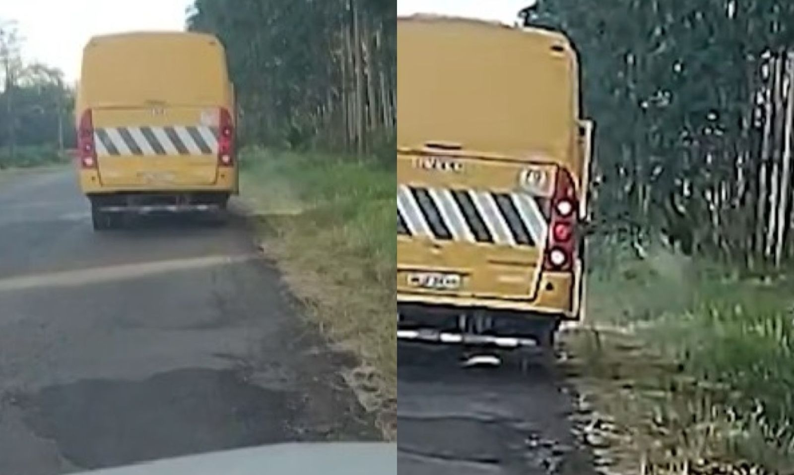 Servidor flagrado jogando veneno de ônibus em SC