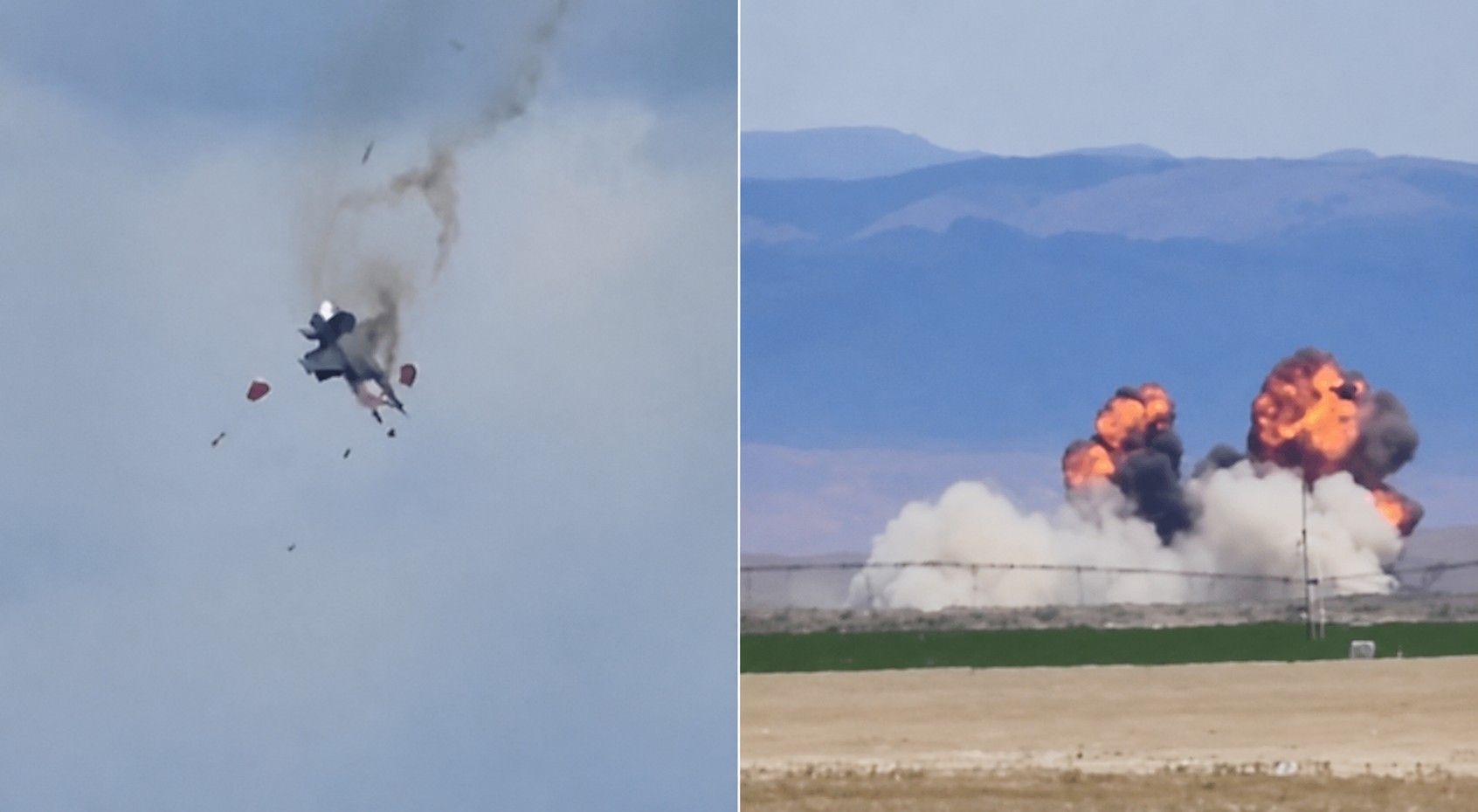 Colisão de aviões militares durante show aéreo nos EUA