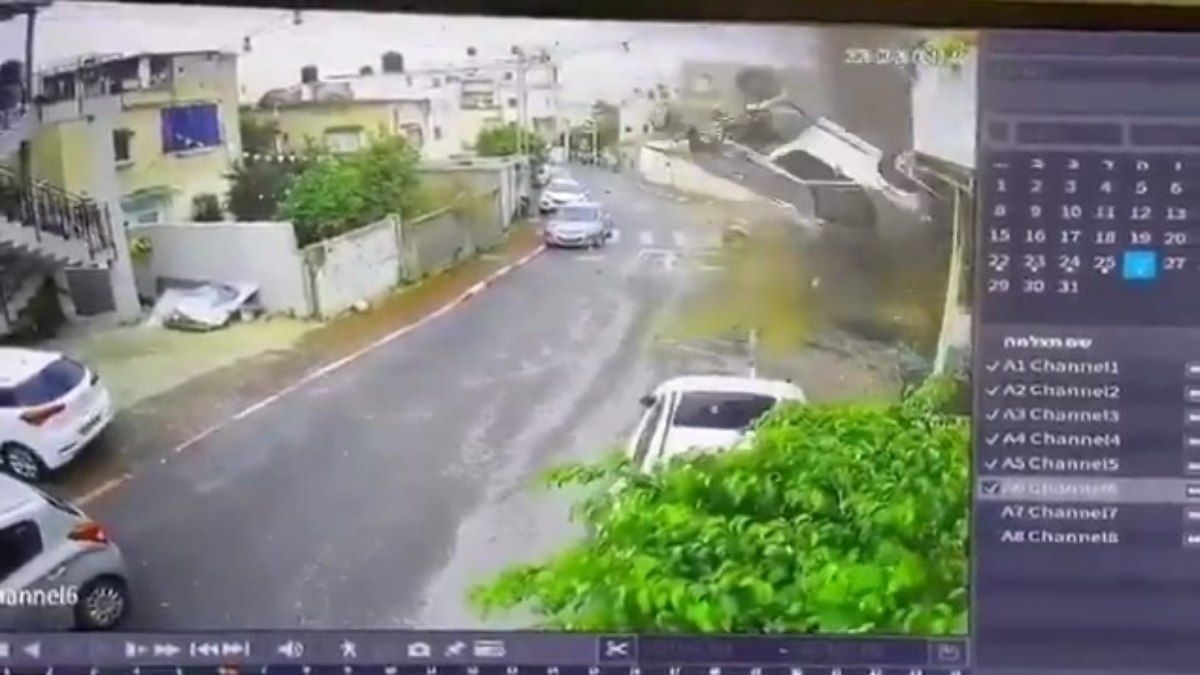 Mãe e filho escapam de míssil em Israel em vídeo impressionante