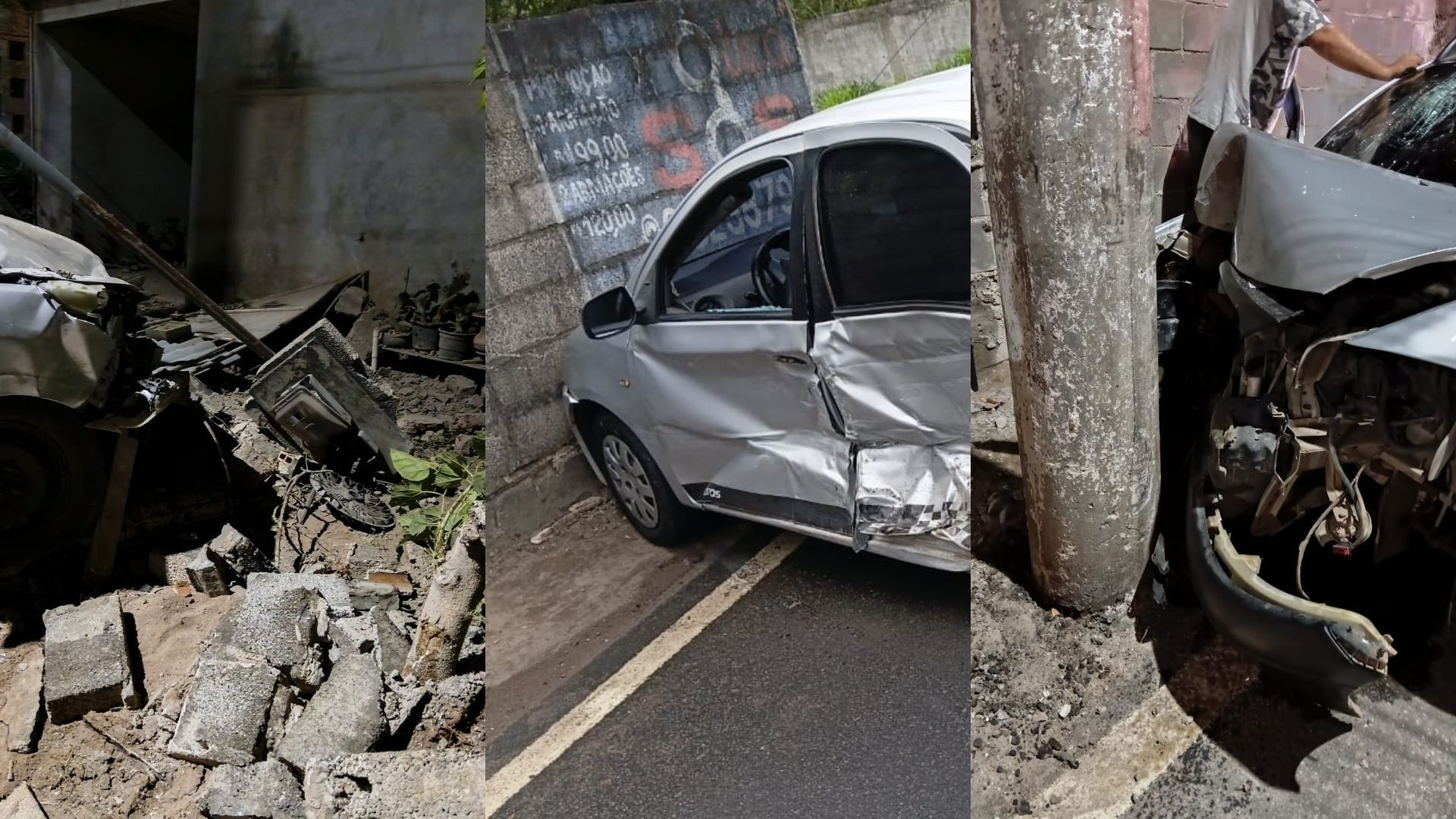 Casa em Vila Velha é atingida por 3 carros em um mês