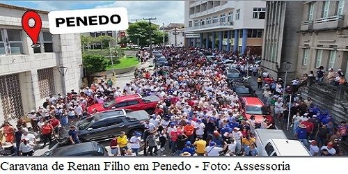 Penedo vive grande ato político e multidão transforma pré-campanha em demonstração de força