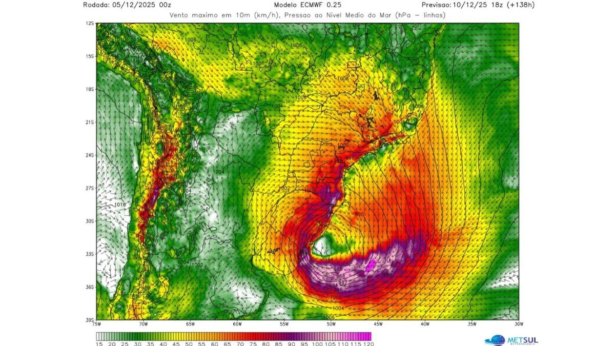 Ciclone intenso se aproxima: especialista alerta importância de precaução
