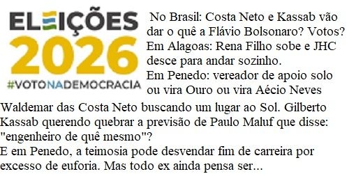 As peneiras dos apoiadores em 2026 vai abrir as cortinas da verdade