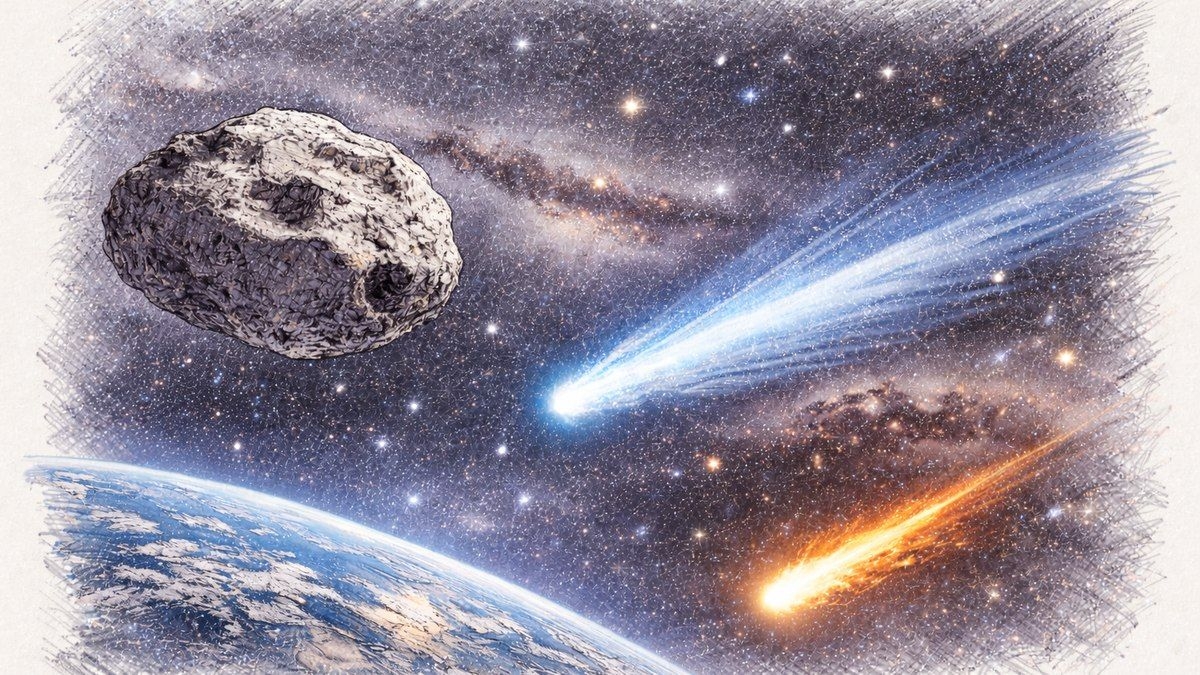 Diferenças Entre Asteroides, Meteoros e Cometas