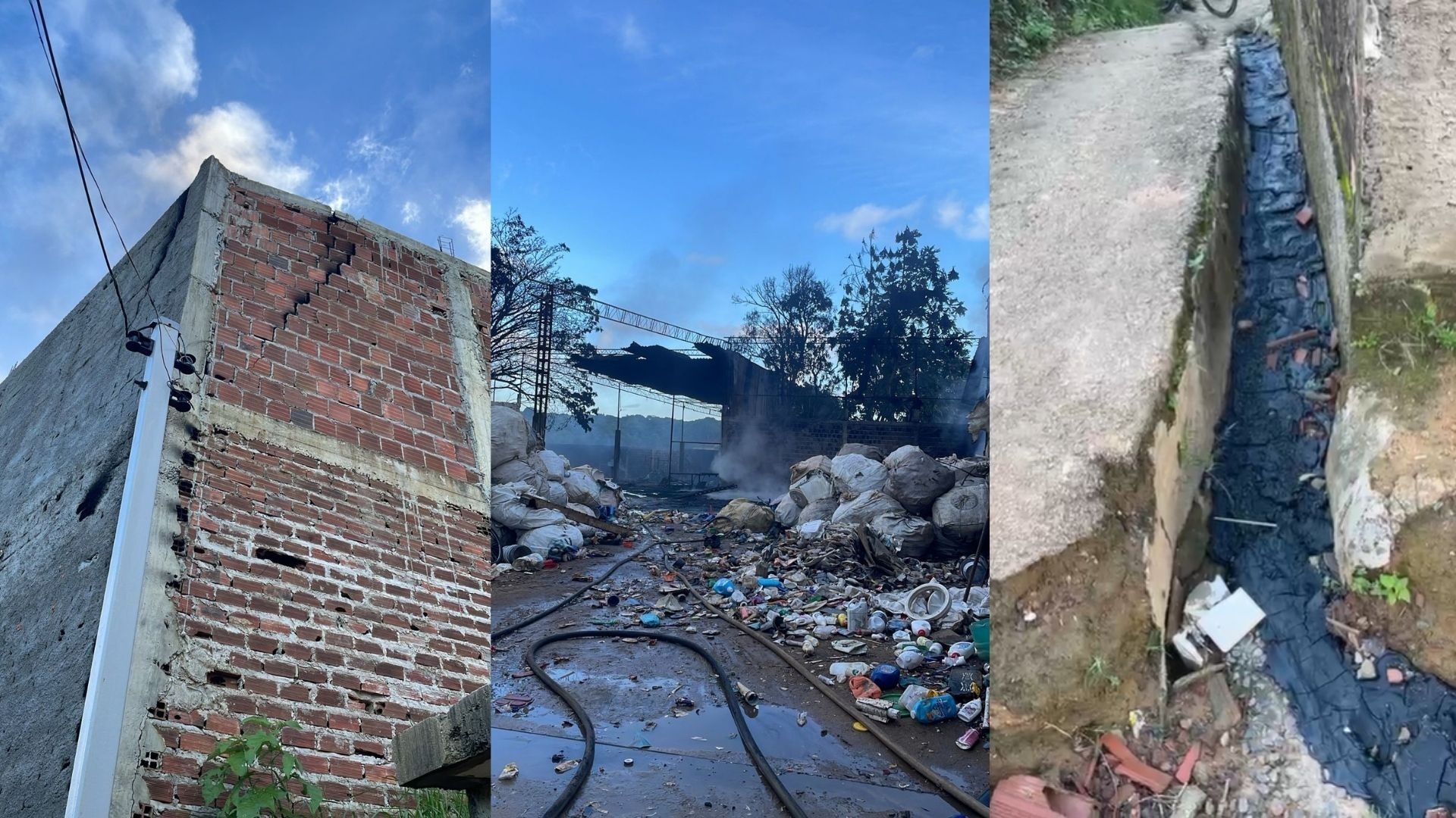Incêndio atinge depósito de recicláveis em Olinda