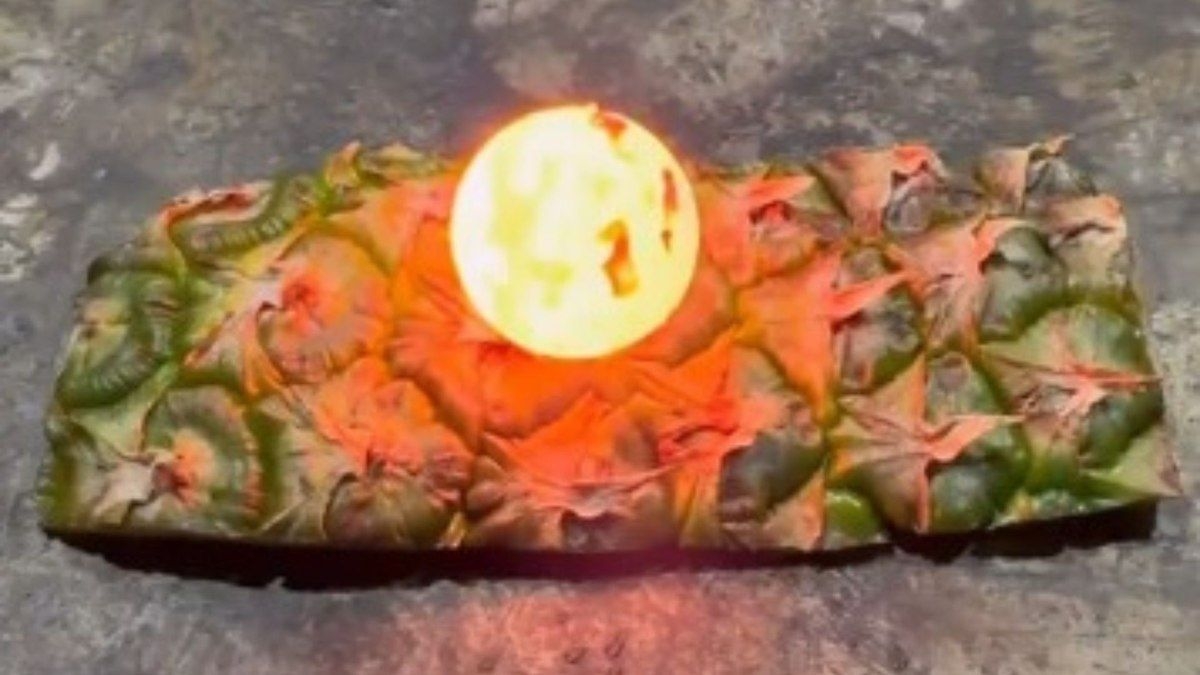 Casca de Abacaxi Resiste ao Calor de Bola de Fogo